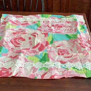 Lilly Pulitzer Pink Rose Floral Duvet Cover with 2 Shams